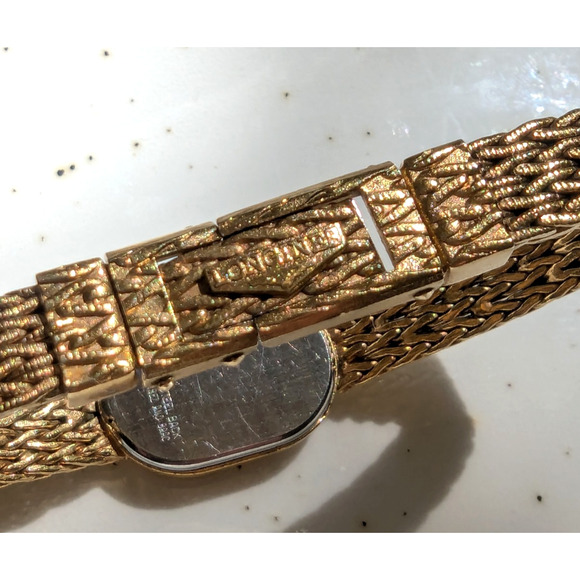Vintage Longines L960 AO Gold Dial Quartz Womens Watch Gold Plated Mesh Bracelet main image 9